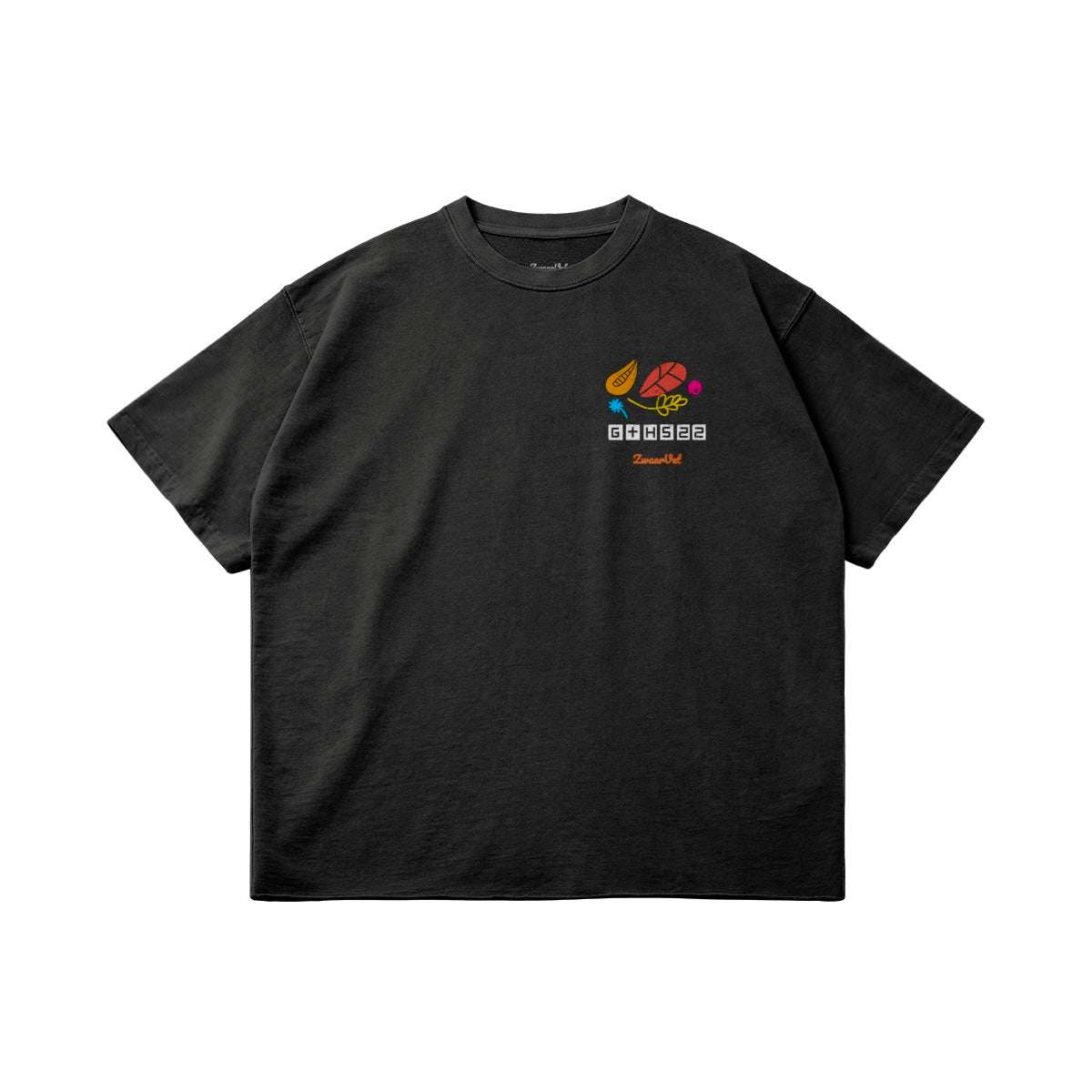Majagua Black Raw Hem Tee