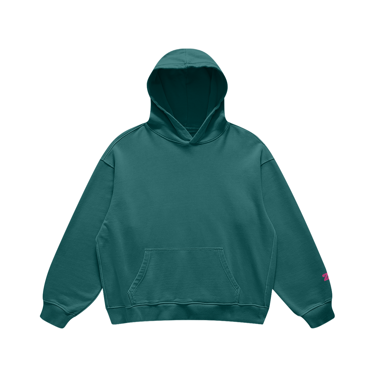 The Drip Green Blue Oversized Retro Hoodie