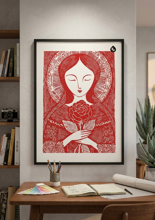 Mary's Rose - Premium Matte Paper Poster
