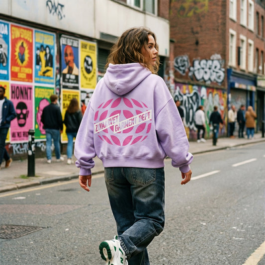 Global Impact - Lavender Boxy Hoodie Limited