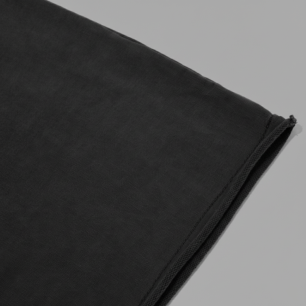 Glorious + Humble HighRule Black Raw Hem Tee