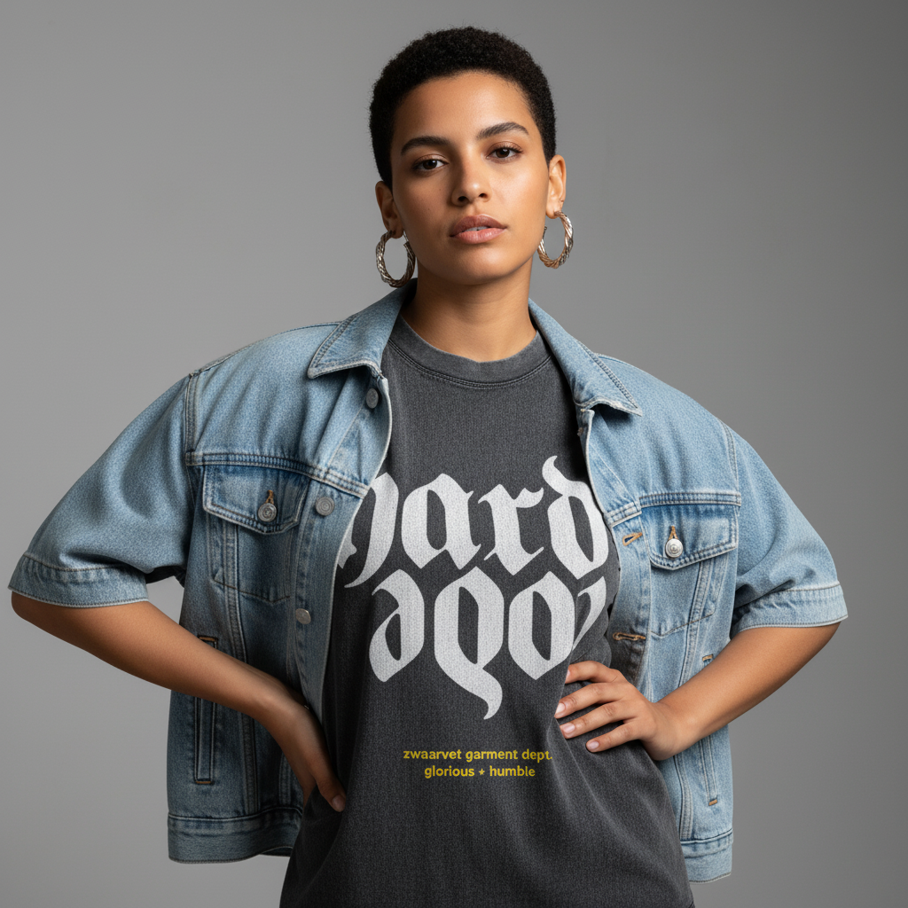 HardCode - Dark Grey Stone Washed Tee