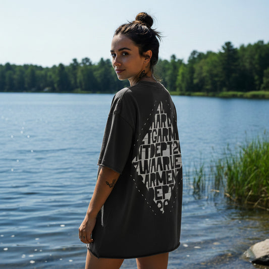 26 Diamond - Dark Grey Raw Hem Tee