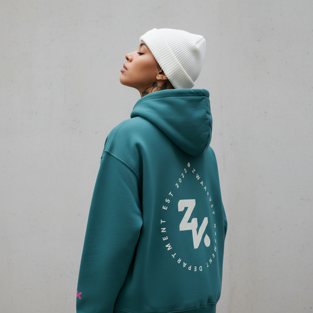 The Drip Green Blue Oversized Retro Hoodie