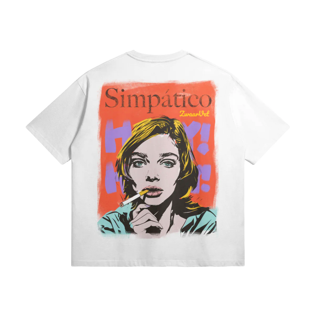 Simpático - White Oversized Tee